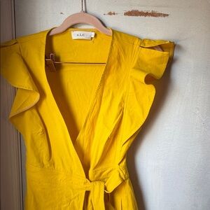A.L.C. Yellow Wrap Dress